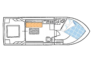 Riviera 750 - Hausboot-Grundriss