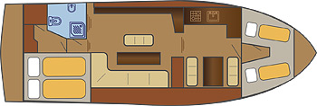 Babro 1120 Avila Star - Hausboot-Grundriss
