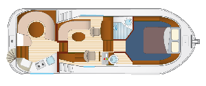 Pénichette 1022 FB - Hausboot-Grundriss
