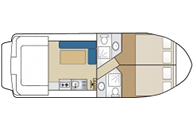 New Concorde Fly 890 Twins - Hausboot-Grundriss