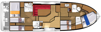 Minuetto 8 + - Hausboot-Grundriss