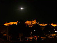 Burg Carcassonne bei Nacht