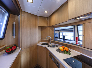 Küche im Hausboot