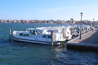 Hausboot-Hafen in Chioggia