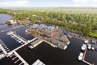 Hausboot-Hafen in Vinkeveen