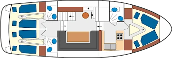 Haines 38 - Hausboot-Grundriss