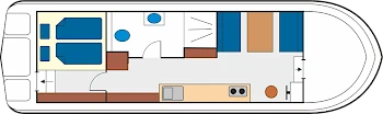 Espade 1050 Fly - Hausboot-Grundriss
