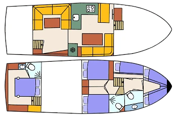 Lady Bianca - Hausboot-Grundriss