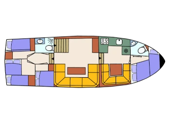 Kimberly Mistral 1450 - Hausboot-Grundriss