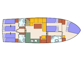 Sara Elite Ryna 1400 - Hausboot-Grundriss