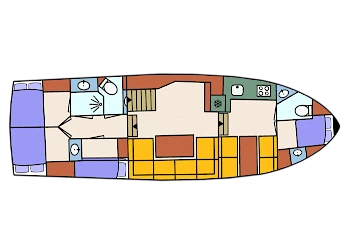 Aqua Cosmos Vrijon 1450 - Hausboot-Grundriss
