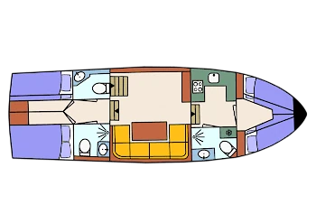 Victus Mistral 1450 - Hausboot-Grundriss