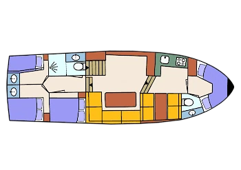 Victoria Aquacraft 1400 - Hausboot-Grundriss