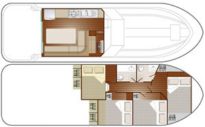 Sedan 1170 - Hausboot-Grundriss