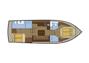 Vacance 1200 DV Emilia - Hausboot-Grundriss