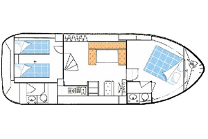Tarpon 37 Duo Prestige - Hausboot-Grundriss