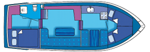 Caprice - Hausboot-Grundriss