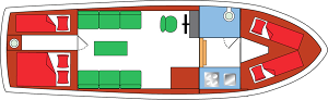 Palan-C 950 Wetterwille - Hausboot-Grundriss