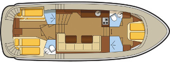 Jetten 41 Isadora - Hausboot-Grundriss