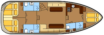 Gruno 44 Excellent Mathilda - Hausboot-Grundriss