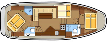 Schulz 40 Max Antonia - Hausboot-Grundriss
