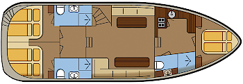 Vacance 1300 Melanie - Hausboot-Grundriss