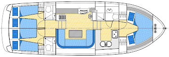 Europa 500 - Hausboot-Grundriss