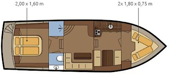 Gruno 35 Excellent Typ 2 Mira 1 - Hausboot-Grundriss