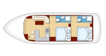 Hausboot Yachtsuite Luna - Hausboot-Grundriss