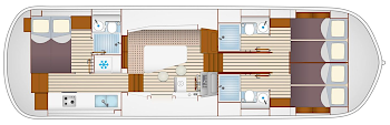 Pénichette Neo - Hausboot-Grundriss