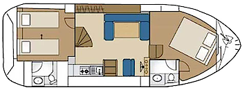 Tarpon 37 Duo Prestige - Hausboot-Grundriss