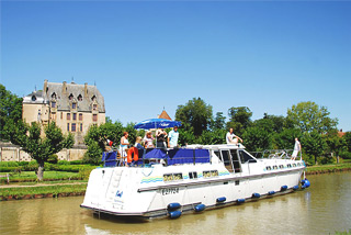 Hausboot-Region Burgund